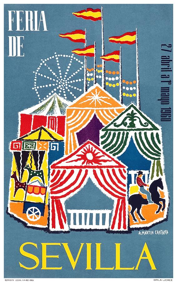 94321 1959 Feria de Sevilla Seville Spain Spanish Decor LAMINATED POSTER FR 