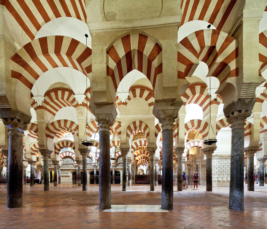 Spain, Andalusia, Cordoba, La Mezquita Cathedral, Mezquita De Cordoba, Interior Digital Art by Luigi Vaccarella