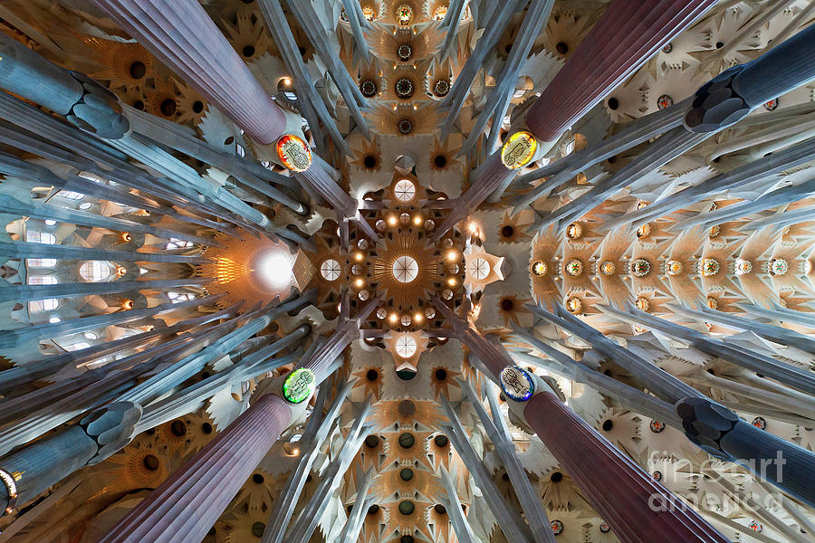 Spain, Barcelona, Church Of Sagrada Photograph by Sylvain Sonnet