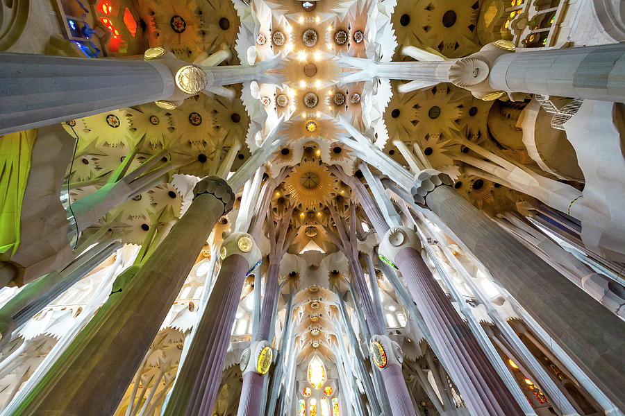 Spain, Catalonia, Cathedral, Gaudi Digital Art by Sabine Lubenow