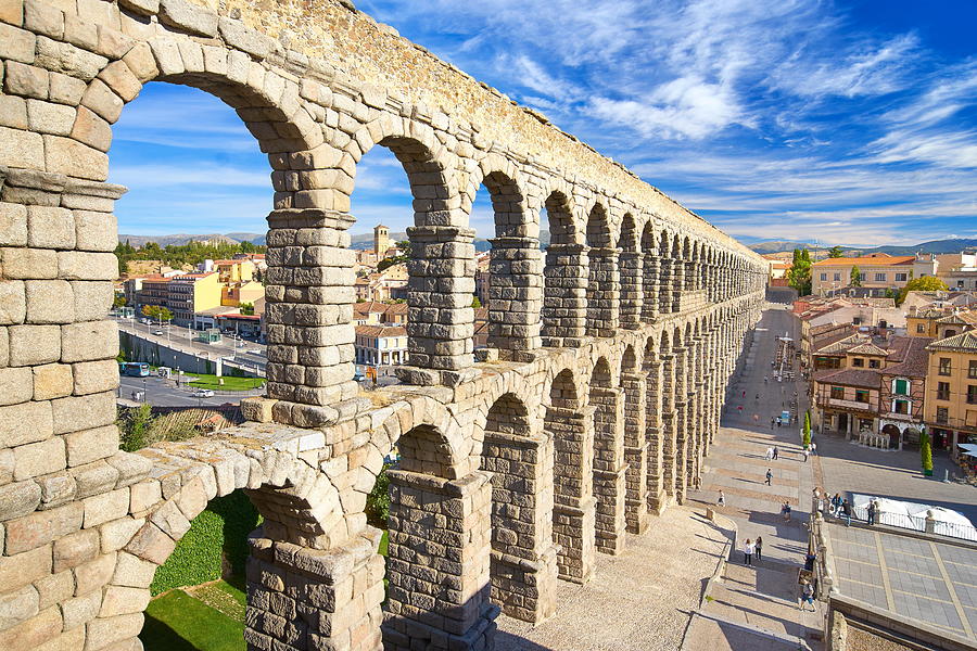 Spain - Roman Aqueduct Bridge, Segovia Photograph by Jan Wlodarczyk ...