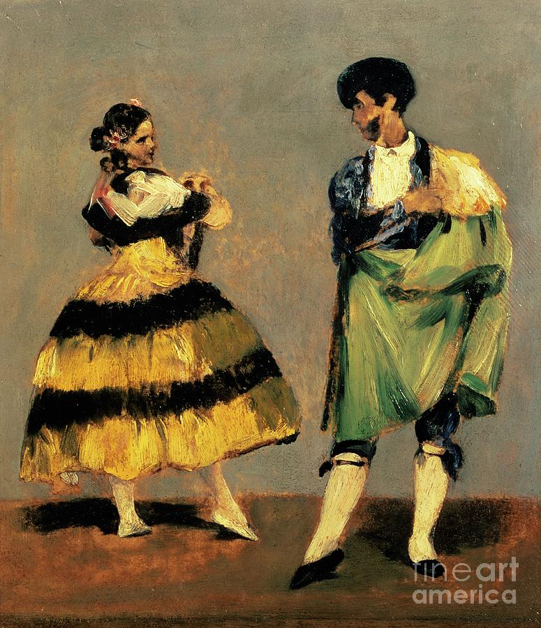 Spanish Dancers, 1879 Oil On Parchment By Manet Painting by Edouard Manet