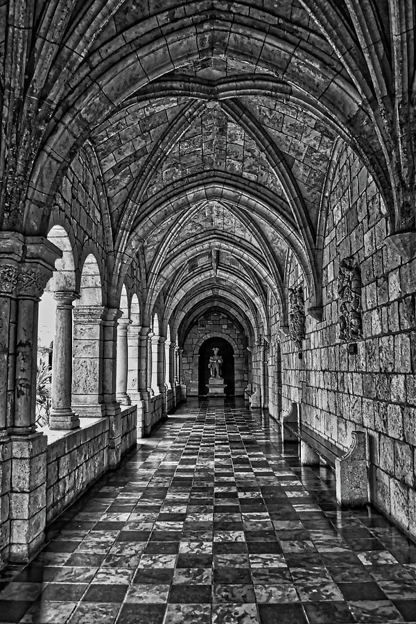 Spanish Monastery Bw Photograph