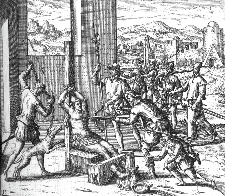 16th Century Photograph - Spanish Persecution In The West Indies by Science Source