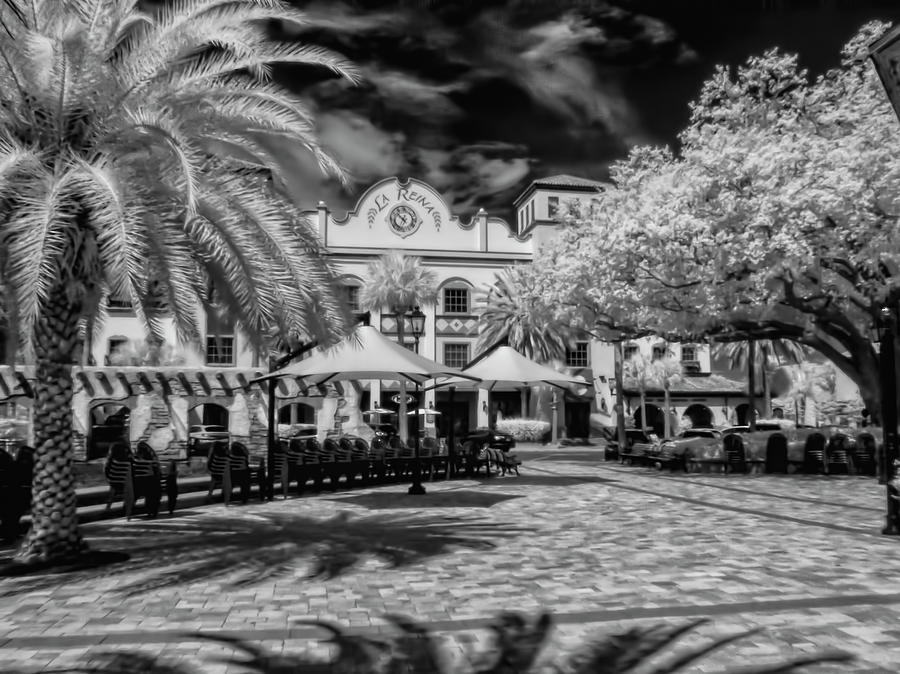 Spanish Springs Square in Black and White Photograph by Betty Eich