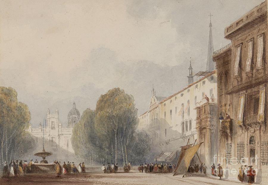 Spanish Square Painting by John Henderson
