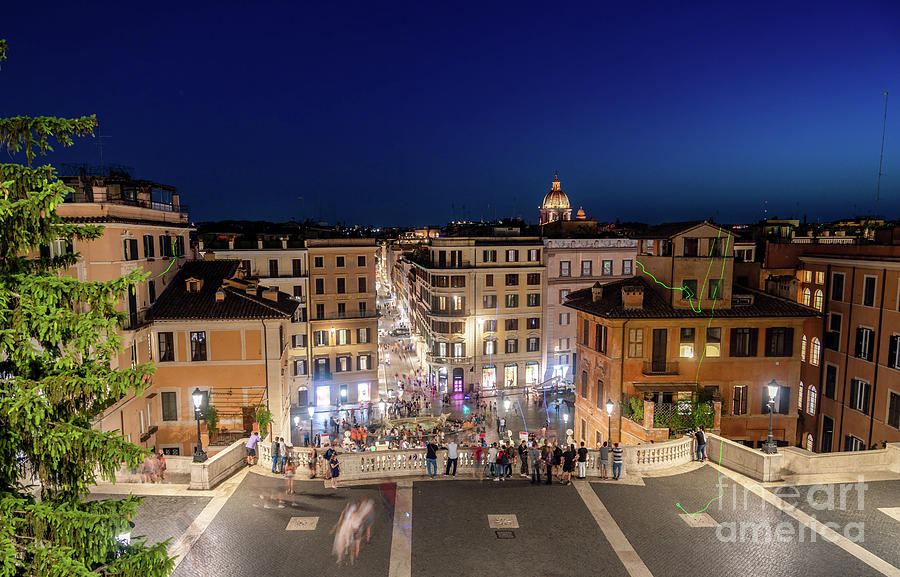 Spanish Steps And Piazza Di Spagna At Dusk Rome Italy Photograph By Ulysse Pixel