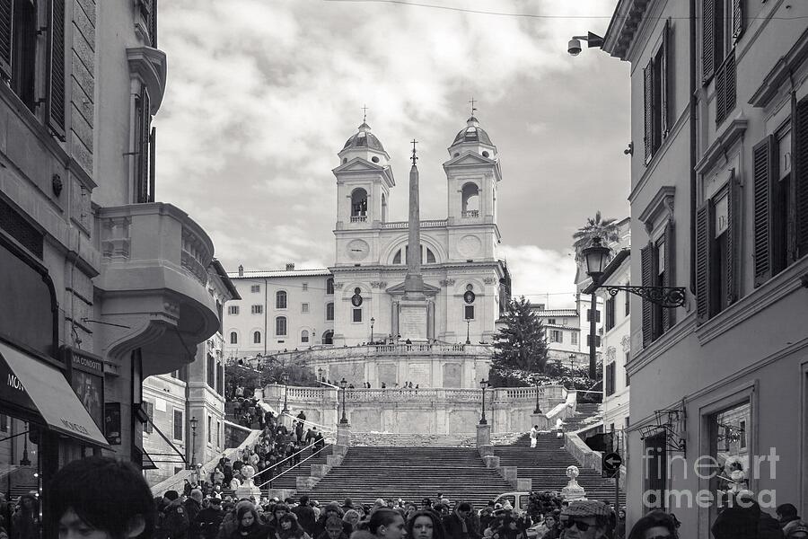 Spanish Steps Rome - At the bottom of Trinity Church Photograph by Stefano Senise