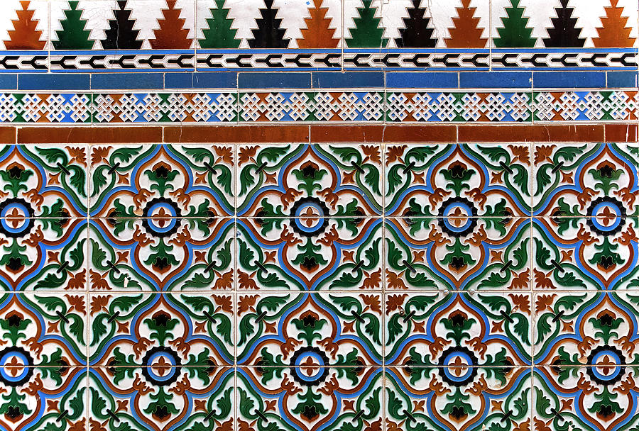 Pattern Photograph - Spanish Tiles by Tammy Wetzel