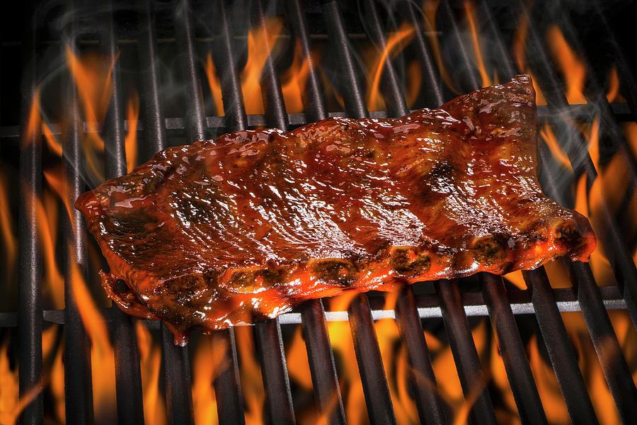 Spare Ribs On A Barbecue Photograph by Brian Enright