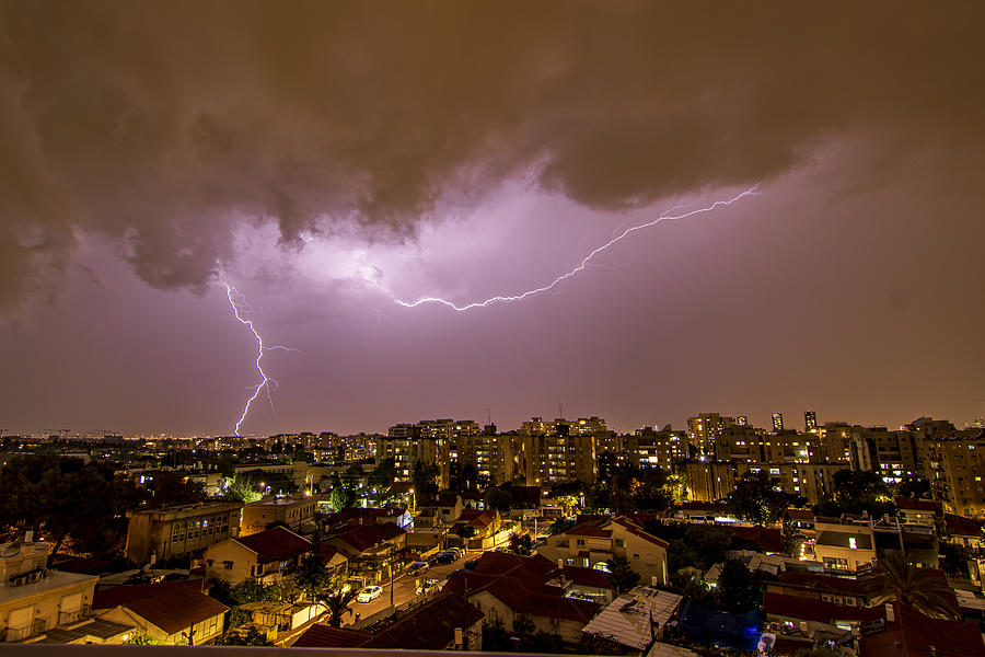 Spark Strom In Israel - City Photograph by Liron Avraham