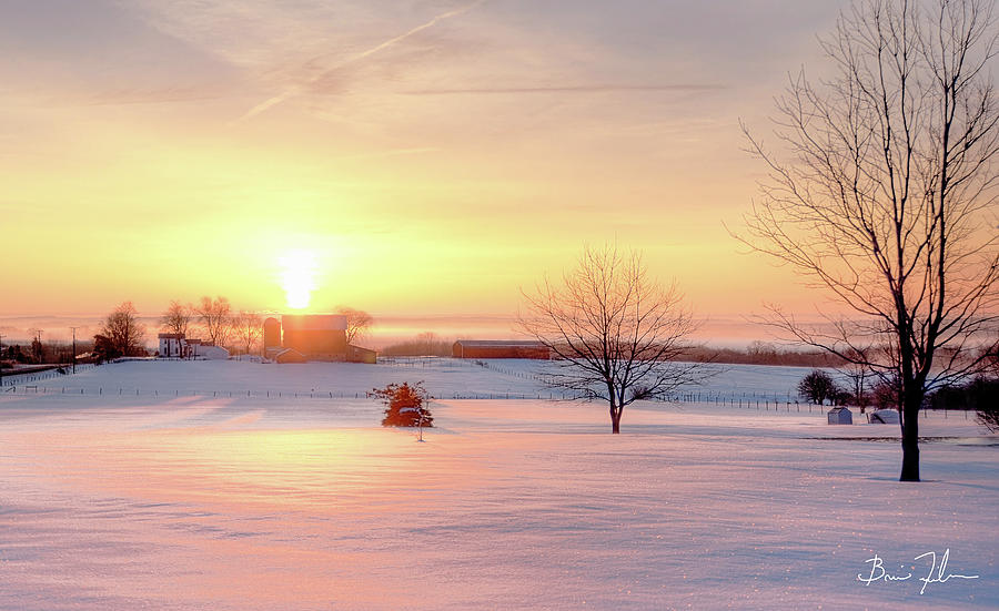 Sunset Photograph - Sparkle Of The Morning Snow by Fivefishcreative