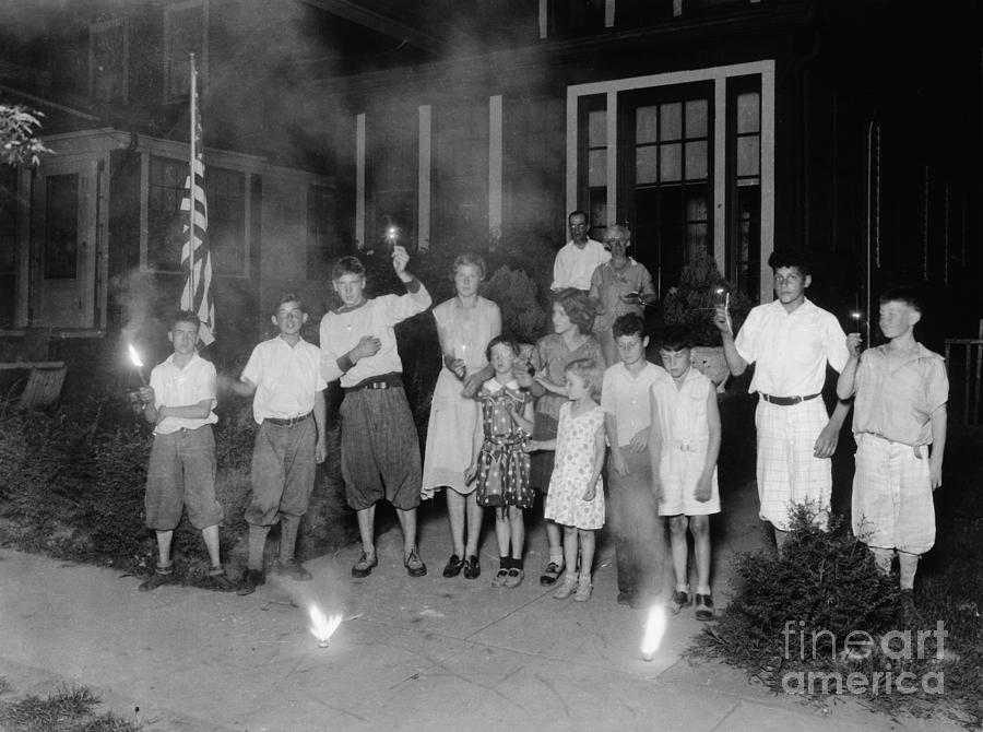 Sparklers Celebration On The 4th Of July Photograph by Bettmann