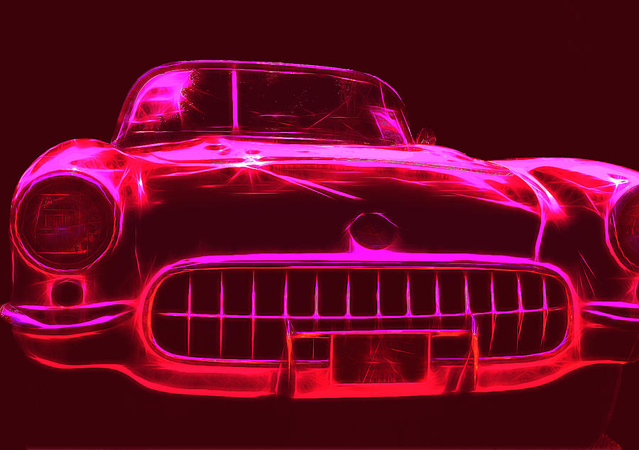 Sparkling Corvette Digital Art by Cathy Anderson