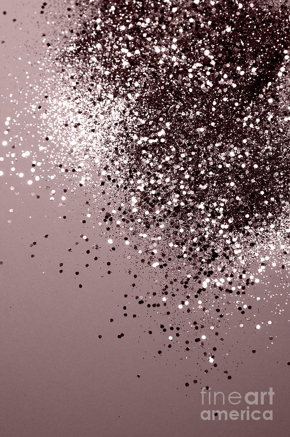 Digital Mixed Media - Sparkling Mauve Lady Glitter #1 #shiny #decor #art by Anitas and Bellas Art