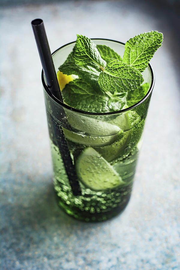 Sparkling Water With Lime, Lemon And Mint Photograph by Mateusz Siuta