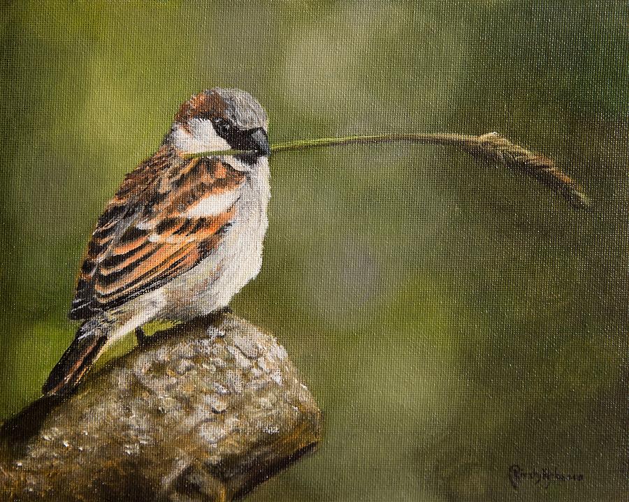Sparrow Painting by Kirsty Rebecca