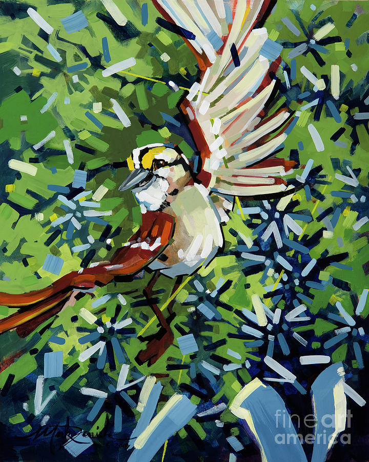 Bird Painting - Sparrows Joy by Mark Daniels
