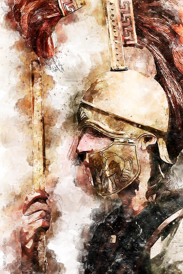 Spartan Hoplite - 29 Painting by AM FineArtPrints