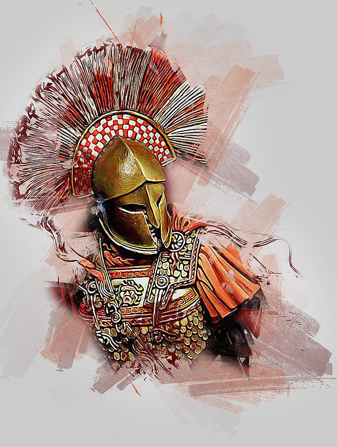 Spartan Hoplite - 39 Painting by AM FineArtPrints