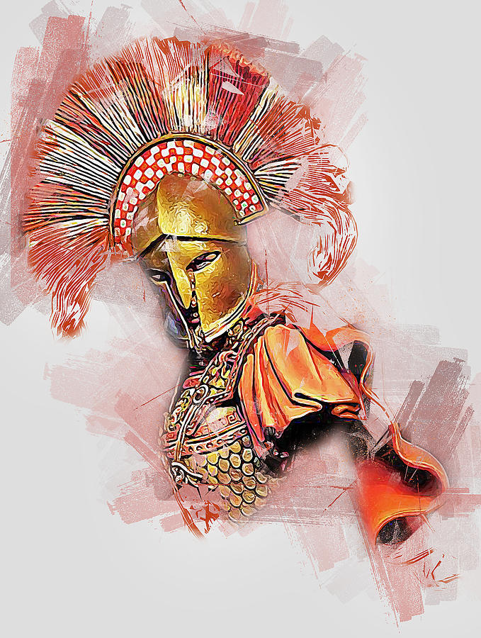 Spartan Hoplite - 40 Painting by AM FineArtPrints