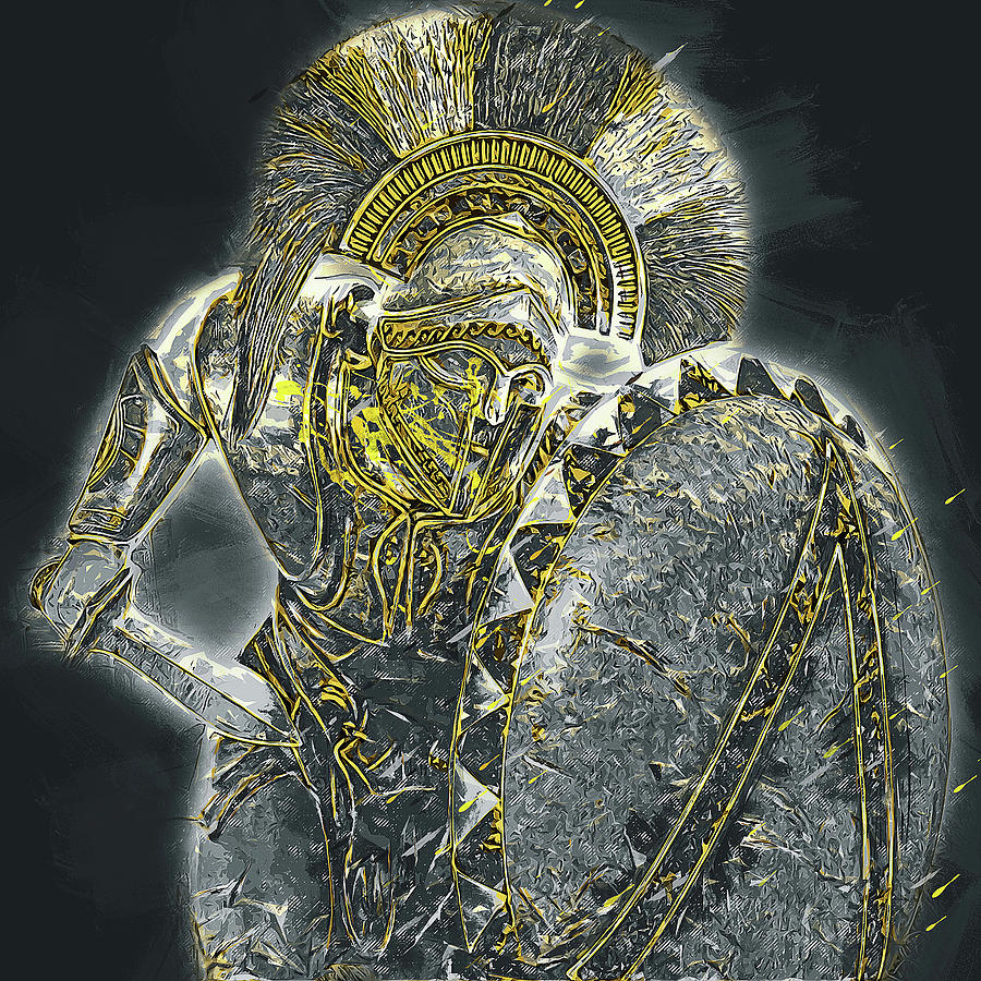 Spartan Hoplite - 43 Painting by AM FineArtPrints