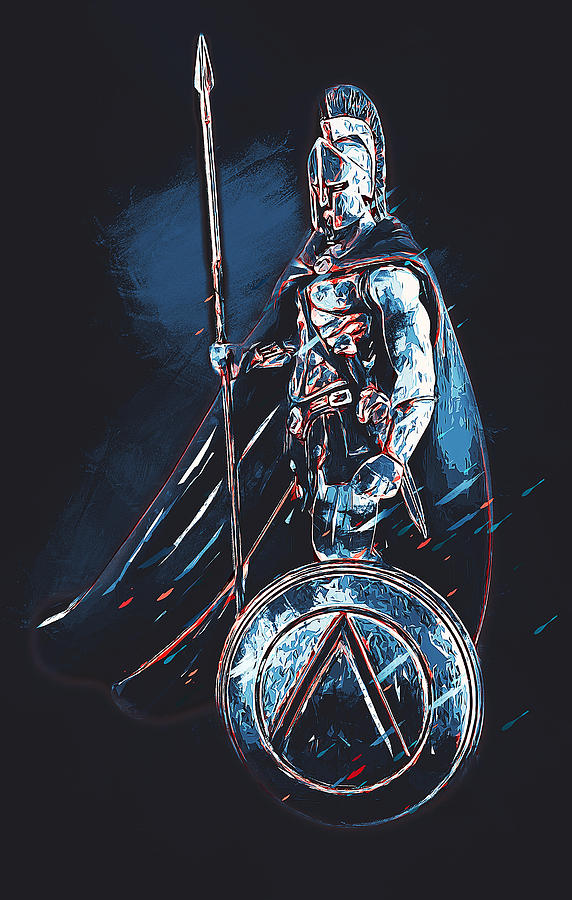 Spartan Hoplite - 46 Painting by AM FineArtPrints