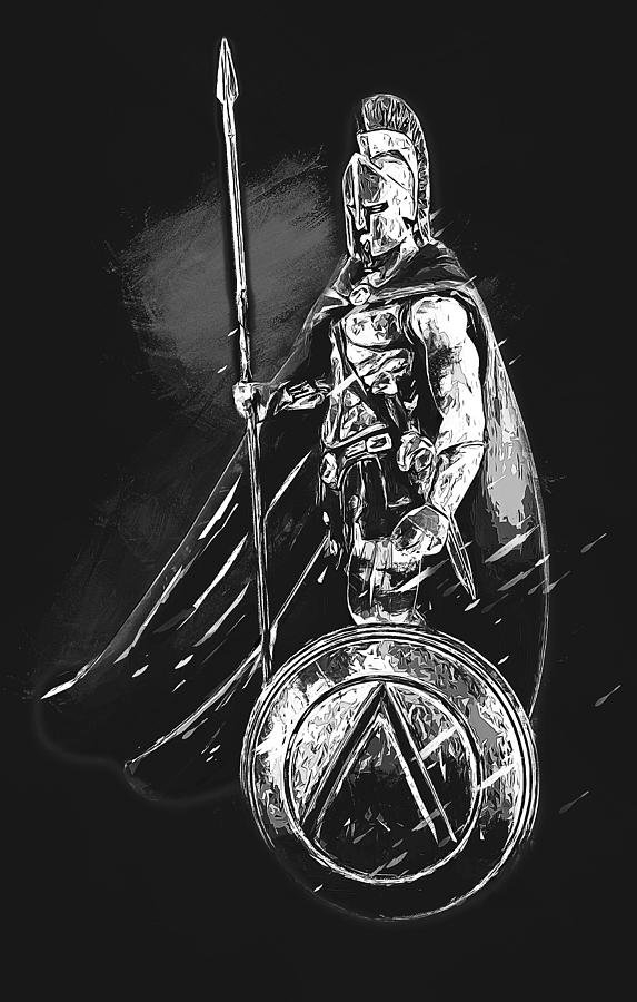 Spartan Hoplite - 47 Painting by AM FineArtPrints