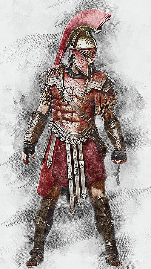 Spartan Hoplite - 56 Painting by AM FineArtPrints