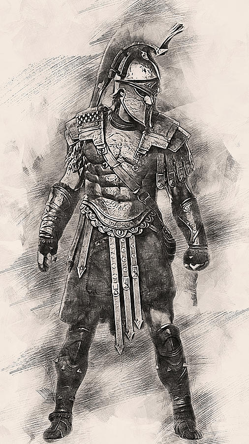 Spartan Hoplite - 57 Painting by AM FineArtPrints