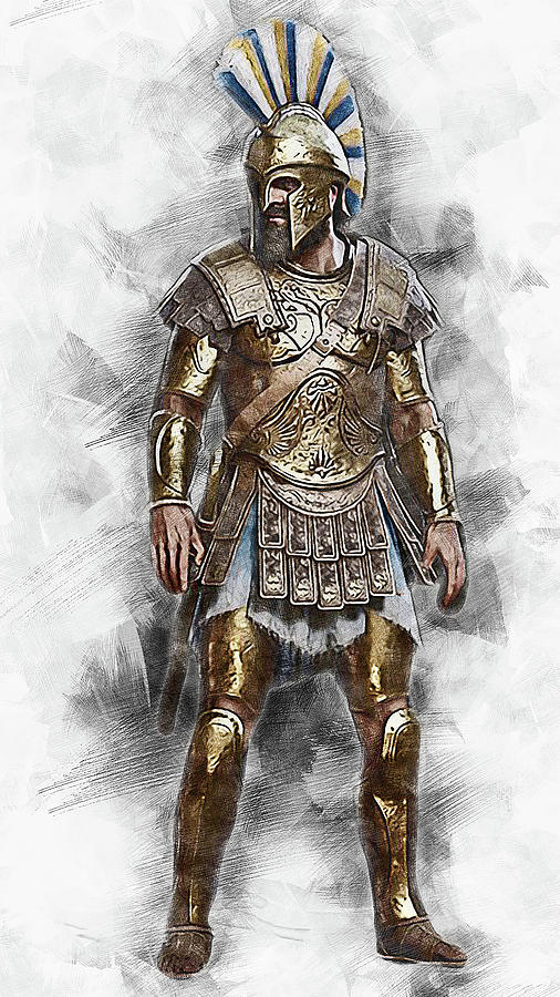 Spartan Hoplite - 58 Painting by AM FineArtPrints