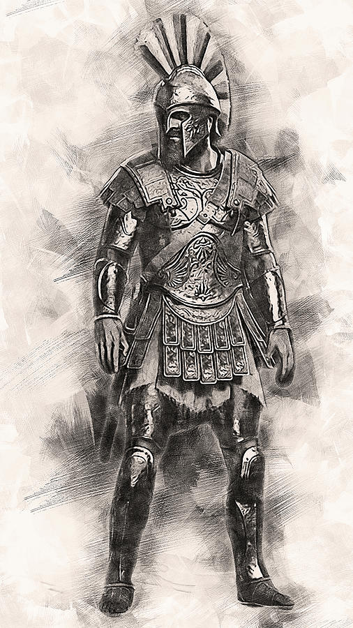 Spartan Hoplite - 59 Painting by AM FineArtPrints