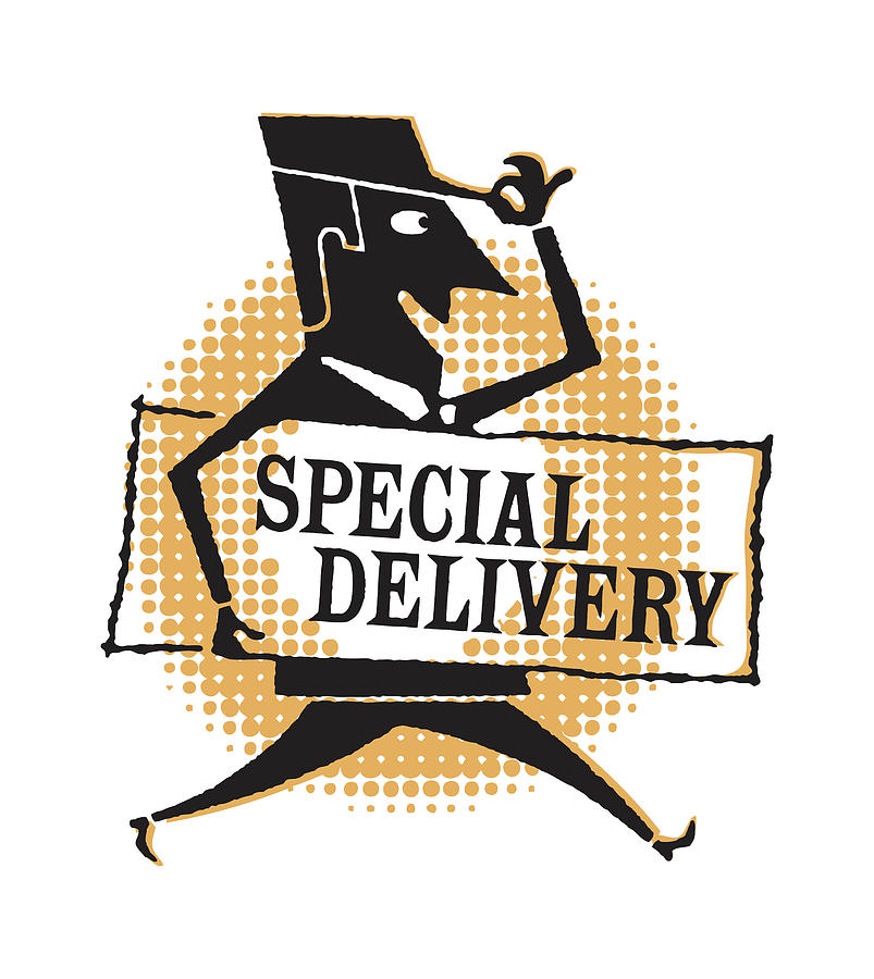 Vintage Drawing - Special Delivery by CSA Images