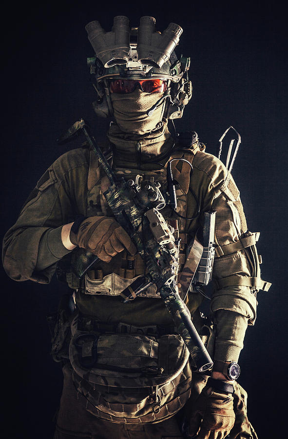 Special Forces Soldier In Combat Photograph by Oleg Zabielin | Fine Art ...