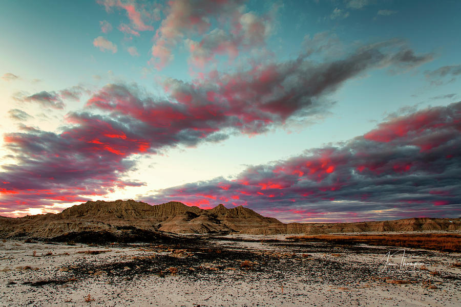 Badlands National Park Photograph - Spectacular Badlands Sunset by Jim Thompson