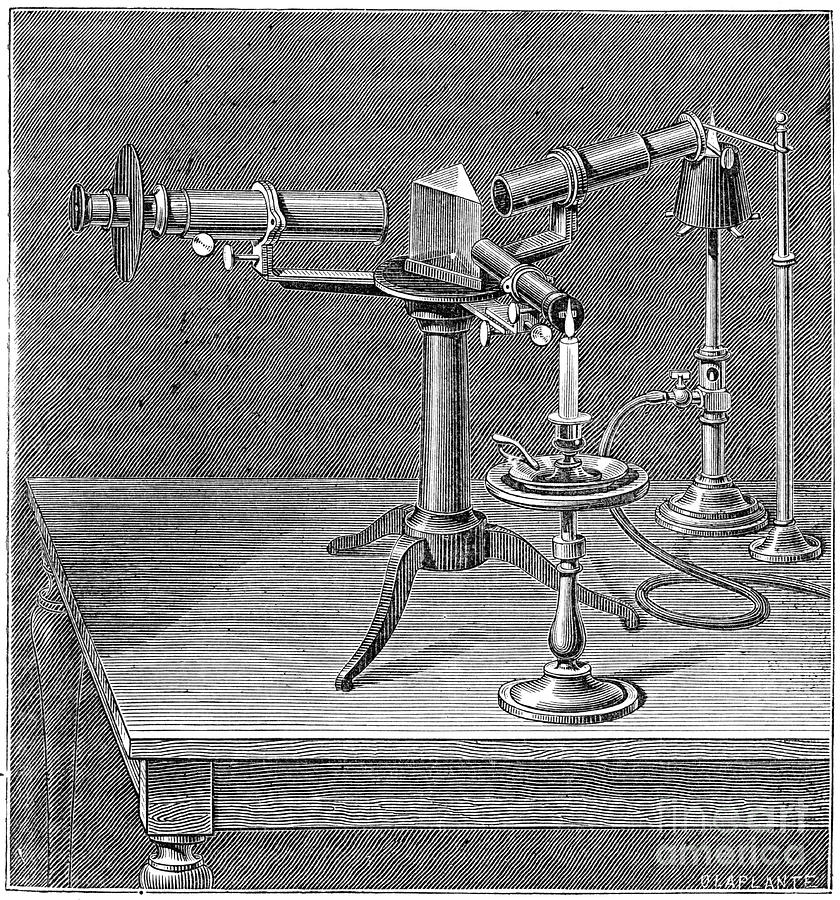 Spectroscopic Apparatus Used By Robert Drawing by Print Collector