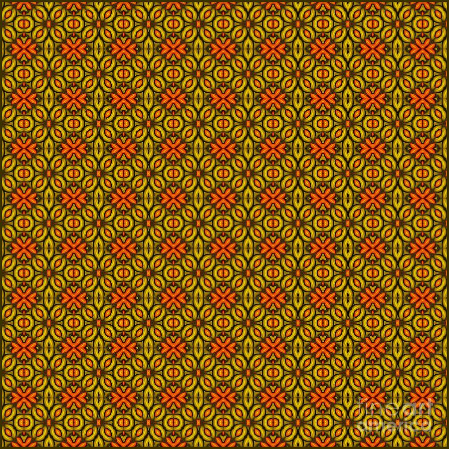 Speed-55 Green Orange Tile Digital Art by Doug Morgan