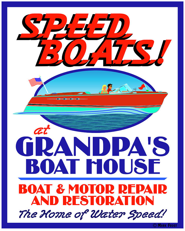 Speed Boats Digital Art - Speed Boats by Mark Frost