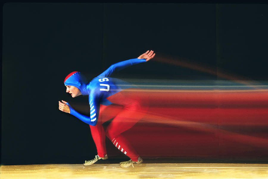 Speedskating Photograph by Ronald C. Modra/sports Imagery