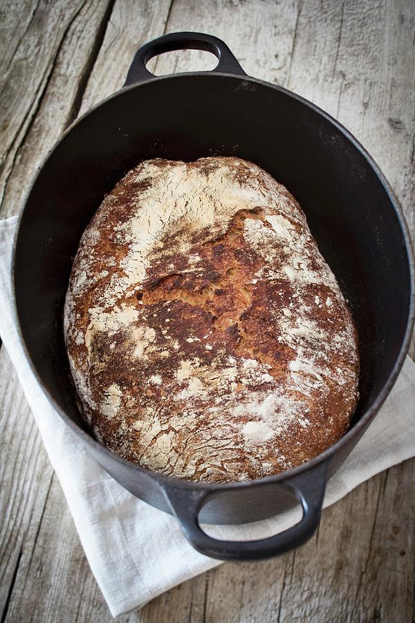 Spelt Bread, Baked In A Pot Photograph by Jan Wischnewski