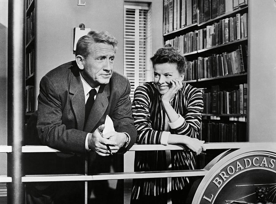 SPENCER TRACY and KATHARINE HEPBURN in DESK SET -1957-. Photograph by Album