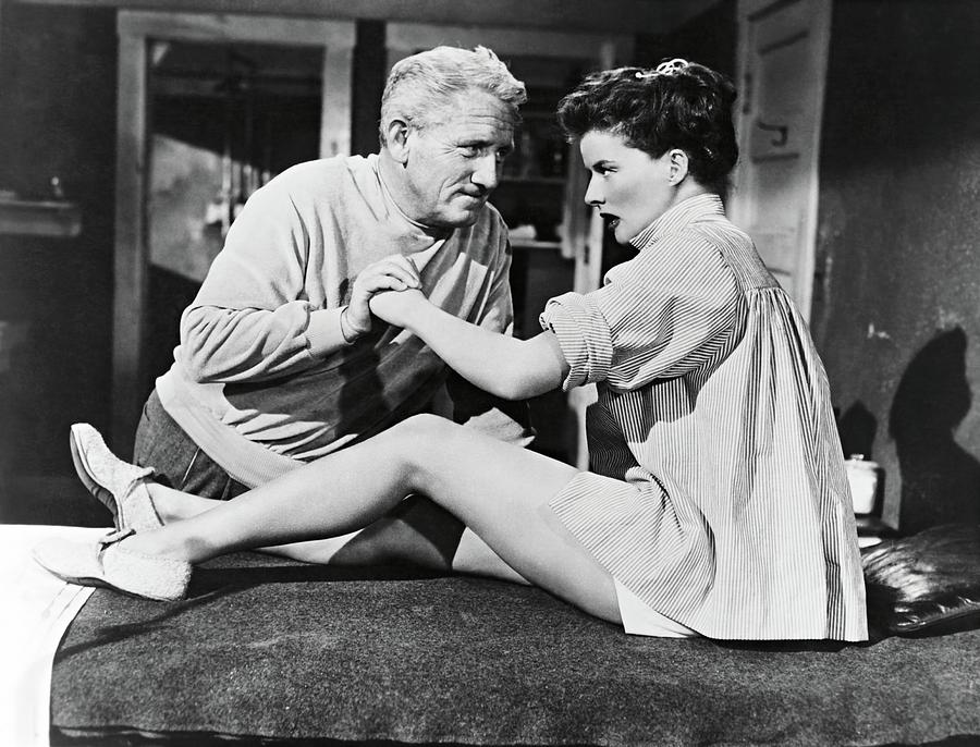 SPENCER TRACY and KATHARINE HEPBURN in PAT AND MIKE -1952-. Photograph by Album