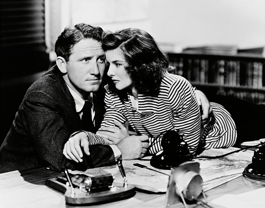 SPENCER TRACY and KATHARINE HEPBURN in WOMAN OF THE YEAR -1942-. Photograph by Album