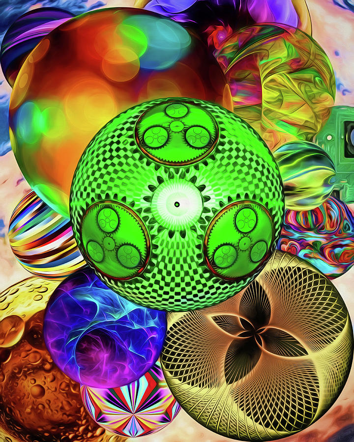 Spheres Digital Art by John Haldane