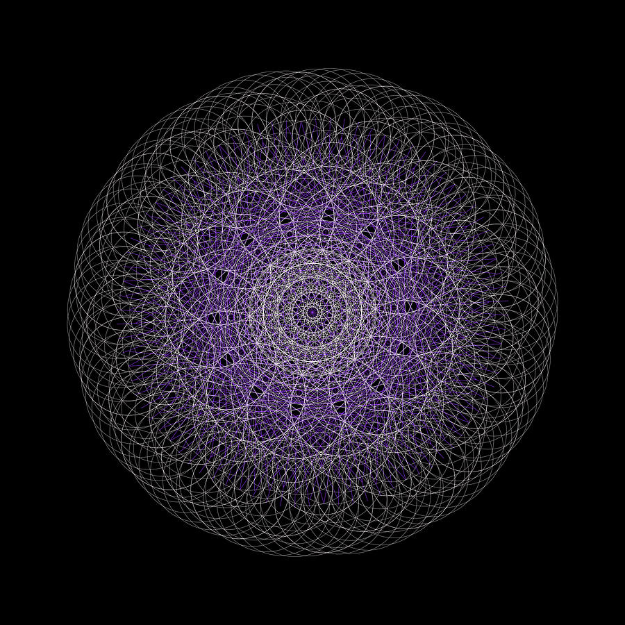 Spherical Purple Mandala by Nathalie DAOUT Spherical Purple Mandala by Nathalie DAOUT
