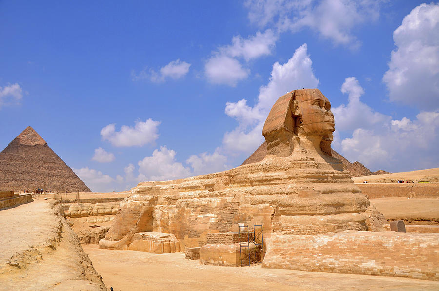 Sphinx And The Pyramids Of Giza Photograph by Hhakim