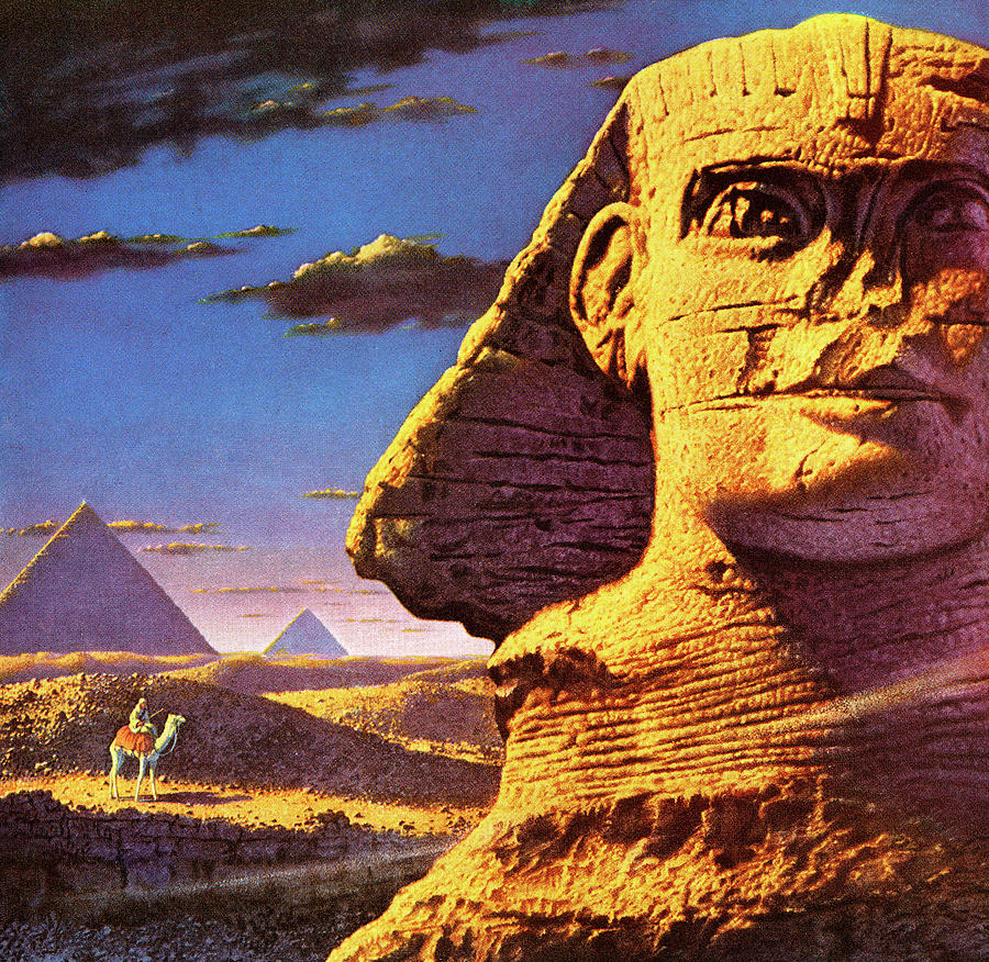 Nature Drawing - Sphinx at Giza by CSA Images