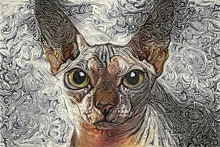 Sphinx Cat Digital Art by Peggy Collins