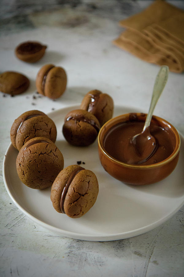 Spice Biscuits With Chocolate Photograph by Patrizia Miceli