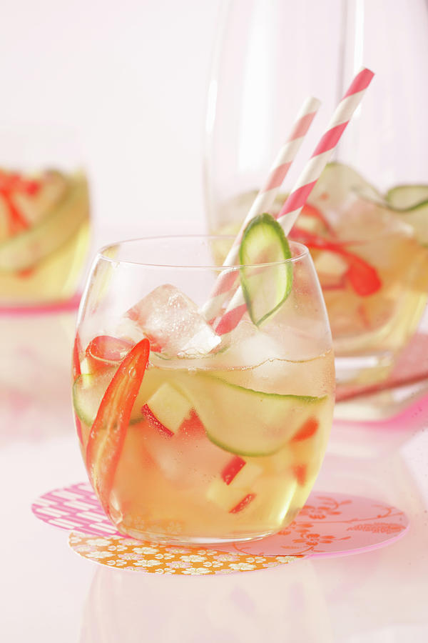 Spiced Apple And Cucumber Punch Photograph by Uwe Bender